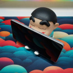 MÔ HÌNH SHIN BÚT CHÌ ĐỒ NGỦ KIÊM ĐẾ KÊ ĐIỆN THOẠI 12CM