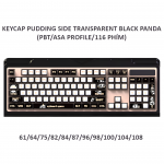 BỘ KEYCAP PUDDING SIDE TRANSPARENT BLACK PANDA (PBT/ASA PROFILE/116 PHÍM)