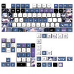 BỘ KEYCAP PUDDING SIDE TRANSPARENT HONKAI ROBIN (PBT/SAX PROFILE/125 PHÍM)