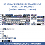 BỘ KEYCAP PUDDING SIDE TRANSPARENT HONKAI ROBIN (PBT/SAX PROFILE/125 PHÍM)