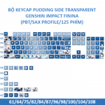 BỘ KEYCAP PUDDING SIDE TRANSPARENT GENSHIN FININA (PBT/SAX PROFILE/125 PHÍM)