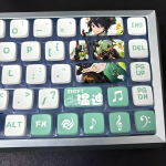 BỘ KEYCAP PUDDING SIDE TRANSPARENT GENSHIN VENTI (PBT/SAX PROFILE/125 PHÍM)