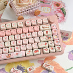 BỘ KEYCAP DYE-SUB AUTUMN PINK PUPPY (PBT/MOA PROFILE/140 PHÍM)