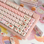 BỘ KEYCAP DYE-SUB AUTUMN PINK PUPPY (PBT/MOA PROFILE/140 PHÍM)