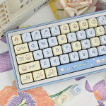 BỘ KEYCAP DYE-SUB MILKY BLUE KITTY (PBT/MOA PROFILE/144 PHÍM)