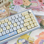 BỘ KEYCAP DYE-SUB MILKY BLUE KITTY (PBT/MOA PROFILE/144 PHÍM)