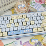 BỘ KEYCAP DYE-SUB MILKY BLUE KITTY (PBT/MOA PROFILE/144 PHÍM)