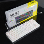 BÀN PHÍM CƠ ASESTEK AK87 RGB WHITE BLUE SWITCH