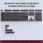 BỘ KEYCAP HEJI SNAKE CLEAR BLACK (PC/MDA PROFILE/119 PHÍM)