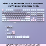 BỘ KEYCAP HEJI SNAKE MACARONE PURPLE (PBT/CHERRY PROFILE/126 PHÍM)