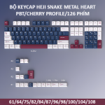 BỘ KEYCAP HEJI SNAKE METAL HEART (PBT/CHERRY PROFILE/126 PHÍM)