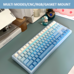 BÀN PHÍM CƠ VTER GALAXY80 PRO CNC MULTI MODES SKY BLUE MARBLE WHITE SWITCH