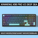 BÀN PHÍM CƠ XINMENG X98 PRO V2 MULTI MODES DEEP SEA WHITE JADE SWITCH