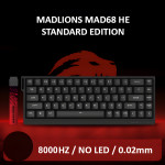 BÀN PHÍM CƠ MADLIONS MAD68 BLACK STANDARD EDITION YELLOW MAGNETIC SWITCH (RAPID TRIGGER/8000HZ/NO LED)