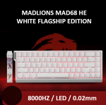 BÀN PHÍM CƠ MADLIONS MAD68 WHITE FLAGSHIP EDITION WHITE MAGNETIC PRO SWITCH (RAPID TRIGGER/8000HZ/RGB)