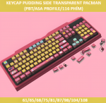 BỘ KEYCAP PUDDING SIDE TRANSPARENT PACMAN (PBT/ASA PROFILE/116 PHÍM)