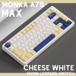 BÀN PHÍM CƠ MONKA A75 MAX CHEESE WHITE SNOW LEOPARD SWITCH