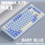 BÀN PHÍM CƠ MONKA A75 MAX BABY BLUE SNOW LEOPARD SWITCH