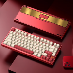 BÀN PHÍM CƠ PMO WAVE75 CANDY RED SNOW BLUE SWITCH (ANODE/FR4 PLATE/TẠ THÉP/8000mAh)