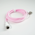 DÂY CÁP BÀN PHÍM CUSTOM TPC011 8K TYPE-C BỌC DÙ 1.5M PINK RAINBOW