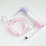 DÂY CÁP BÀN PHÍM CUSTOM TPC011 8K TYPE-C BỌC DÙ 1.5M PINK RAINBOW