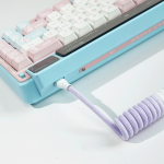 DÂY CÁP BÀN PHÍM CUSTOM TPC011 8K TYPE-C BỌC DÙ 1.5M PINK RAINBOW