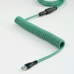 DÂY CÁP BÀN PHÍM CUSTOM TPC011 8K TYPE-C BỌC DÙ 1.5M DARK GREEN