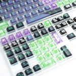 BỘ KEYCAP PC X PBT ENGRAVED EVANGELION UNIT-01 VERSION 1 (PBT/PC/OEM PROFILE/124 PHÍM)