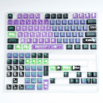 BỘ KEYCAP PC X PBT ENGRAVED EVANGELION UNIT-01 VERSION 2 (PBT/PC/OEM PROFILE/124 PHÍM)