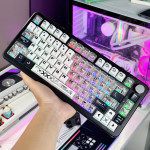 BỘ KEYCAP PC X PBT ENGRAVED STREAM X VERSION 1 (PBT/PC/OEM PROFILE/126 PHÍM)
