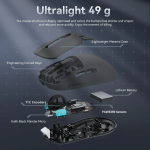 CHUỘT ATTACK SHARK X3 MULTI MODES ĐEN (PAW3395/49G)