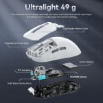 CHUỘT ATTACK SHARK X3 MULTI MODES TRẮNG (PAW3395/49G)