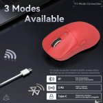 CHUỘT ATTACK SHARK X3 MULTI MODES ĐỎ (PAW3395/49G)