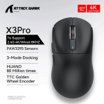 CHUỘT ATTACK SHARK X3 PRO 8K MULTI MODES ĐEN (PAW3395/59G)