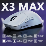 CHUỘT ATTACK SHARK X3 MAX MULTI MODES TRẮNG (PAW3950/49G)