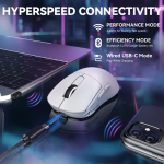 CHUỘT ATTACK SHARK X3 MAX MULTI MODES TRẮNG (PAW3950/49G)