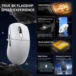 CHUỘT ATTACK SHARK R6 8K MULTI MODES TRẮNG (PAW3950MAX/39G)