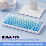 BÀN PHÍM CƠ AULA F75  SKY BLUE GRADIENT LEOBOG REAPER SWITCH