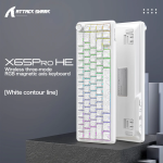 BÀN PHÍM CƠ ATTACK SHARK X65HE PRO MULTI MODES 8K WHITE CONTOUR MAGNETIC AMBER SWITCH
