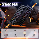 BÀN PHÍM CƠ ATTACK SHARK X68HE 8K BLACK MAGNETIC AMBER SWITCH