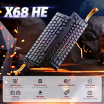 BÀN PHÍM CƠ ATTACK SHARK X68HE 8K BLACK GRADIENT MAGNETIC AMBER SWITCH