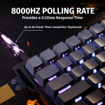 BÀN PHÍM CƠ ATTACK SHARK X68HE 8K BLACK GRADIENT MAGNETIC AMBER SWITCH