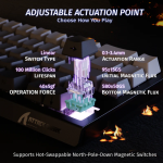 BÀN PHÍM CƠ ATTACK SHARK X68HE 8K BLACK GRADIENT MAGNETIC AMBER SWITCH