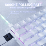 BÀN PHÍM CƠ ATTACK SHARK X68HE 8K WHITE CONTOUR MAGNETIC AMBER SWITCH
