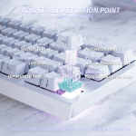 BÀN PHÍM CƠ ATTACK SHARK X68HE 8K WHITE CONTOUR MAGNETIC AMBER SWITCH