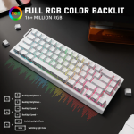 BÀN PHÍM CƠ ATTACK SHARK X68HE PRO MULTI MODES 8K WHITE CONTOUR MAGNETIC AMBER SWITCH