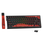 BÀN PHÍM CƠ ATTACK SHARK X68HE PRO MULTI MODES 8K BLACK RED CONTOUR MAGNETIC AMBER SWITCH