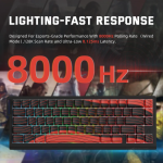 BÀN PHÍM CƠ ATTACK SHARK X68HE PRO MULTI MODES 8K BLACK RED CONTOUR MAGNETIC AMBER SWITCH
