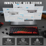 BÀN PHÍM CƠ ATTACK SHARK X68HE PRO MULTI MODES 8K BLACK RED CONTOUR MAGNETIC AMBER SWITCH