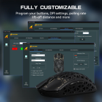 CHUỘT ATTACK SHARK R5 ULTRA CARBON 8K MULTI MODES BLACK (PAW3950MAX/39G)